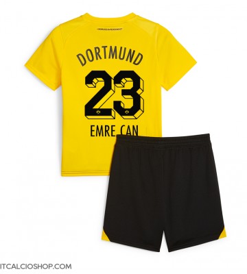 Borussia Dortmund Emre Can #23 Prima Maglia Bambino 2023-24 Manica Corta (+ Pantaloni corti)
